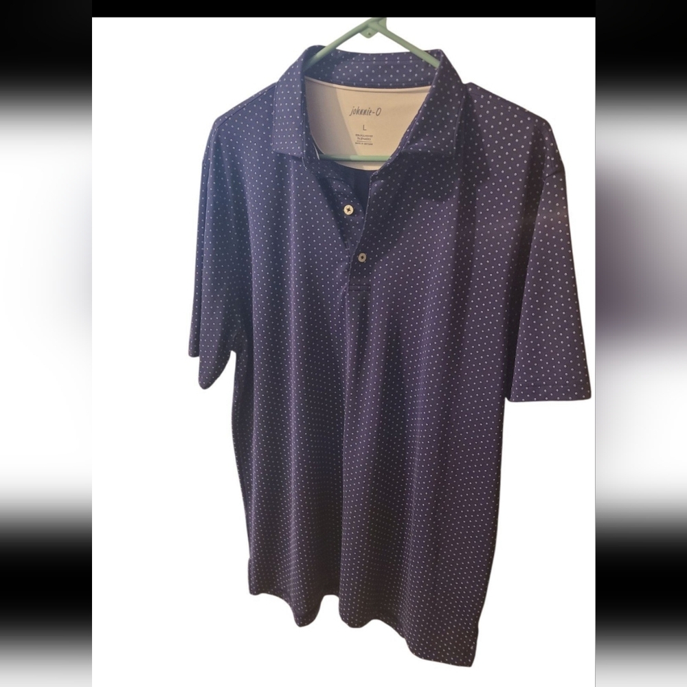 Johnnie-O Novelty Print Golf Polo Mens Size Large Preppy Country Club Outdoors